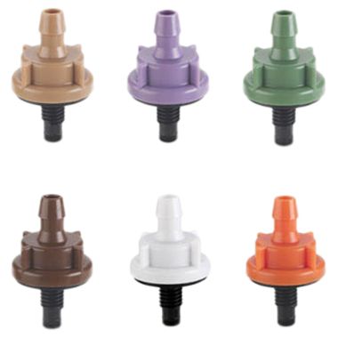 Click here to see Rainbird PC051032 Rain Bird 5.0 GPH Pressure Compensating Module, 10/32 Thread x Barb, Tan - PC051032 (X72005)