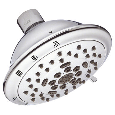 Click here to see Gerber D460036 Danze Florin 4.5in Five-Function Wall-Mount Shower Head with Air Injection Technology, 2.5 GPM, Chrome - D460036