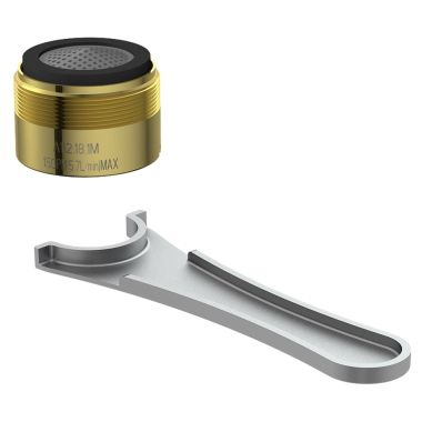 Click here to see Danze DA613073NPBV Danze DA613073NPBV Polished Brass 1.5 GPM Laminar JR. Aerator Kit