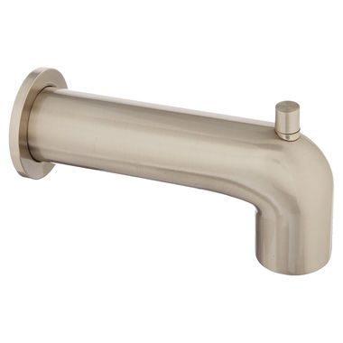 Click here to see Gerber DA666934BN Danze DA666934BN Parma Wall-Mount Tub Spout w/ Pull-Up Diverter, Brushed Nickel