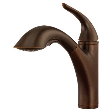 Click here to see Danze D455021BR Danze Antioch Single-Handle Pull-Out Kitchen Faucet, Tumbled Bronze - D455021BR