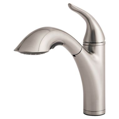 Click here to see Danze D455021SS Danze Antioch Single-Handle Pull-Out Kitchen Faucet, Stainless Steel - D455021SS