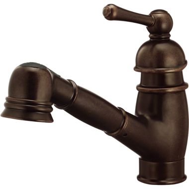 Click here to see Danze D457014BR Danze Opulence Single-Handle Pull-Out Kitchen Faucet, Tumbled Bronze - D457014BR