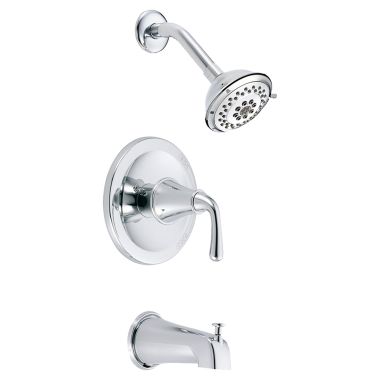 Click here to see Danze D502056T Danze Bannockburn Trim Only Single Handle Pressure Balance Tub and Shower Faucet, 2.5 GPM, Wall-Mount Installation, WaterSense - D502056T