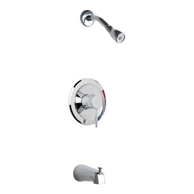 Click here to see Chicago Faucet SH-PB1-03-100 Chicago SH-PB1-03-100 Chrome Tub/Shower Trim with Valve