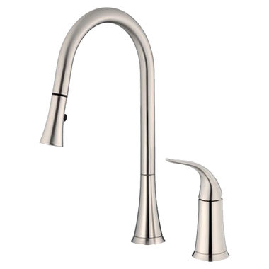 Click here to see Danze D459022SS Danze Antioch Single Handle Pull-Down Kitchen Faucet, Stainless Steel - D459022SS