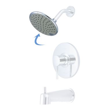 Click here to see Pioneer X-6400083 Pioneer Motegi Single-Function Rain Shower Head, 6in, 1.75 GPM, ADA, Chrome - X-6400083
