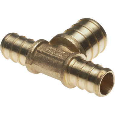 Click here to see Commodity  3/4 Inch x 3/4 Inch x 1 Inch PEX Tee, Brass Construction
