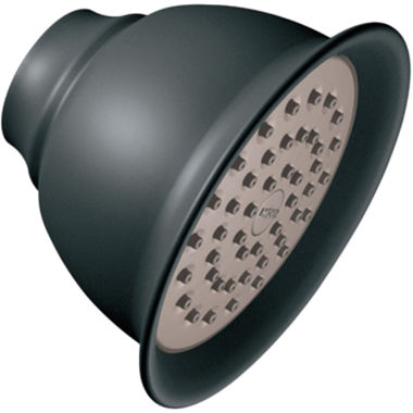 Click here to see Moen 6302WR Moen Moenflo 4-3/8” Single-Spray Function Shower Head, Round, Fixed-Mount, 2.5 GPM, Wrought Iron - 6302WR