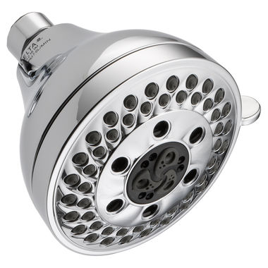 Click here to see Delta 52637-15-PK Delta 5-Setting H2OKinetic Showerhead, Touch-Clean, WaterSense, 1.5 GPM, Chrome - 52637-15-PK