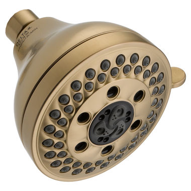 Click here to see Delta 52637-CZ15-PK Delta 4-3/16in H2OKinetic Five-Setting Shower Head, 1.5 GPM, Touch-Clean Nozzles, WaterSense, Brilliance Champagne Bronze - 52637-CZ15-PK