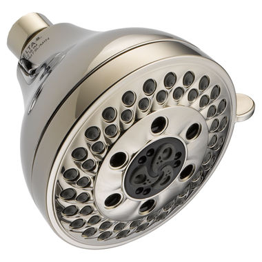 Click here to see Delta 52637-PN15-PK Delta 4-3/16in H2OKinetic Five-Setting Shower Head, 1.5 GPM, Touch-Clean Nozzles, WaterSense, Brilliance Polished Nickel - 52637-PN15-PK