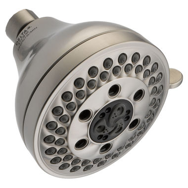 Click here to see Delta 52637-SS15-PK Delta 4-3/16in H2OKinetic Five-Setting Shower Head, 1.5 GPM, Touch-Clean Nozzles, WaterSense, Brilliance Stainless - 52637-SS15-PK