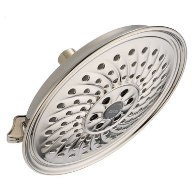 Click here to see Delta 52687-PN Delta H2OKinetic 3-Setting Raincan Shower Head, 1.75 GPM, Polished Nickel - 52687-PN