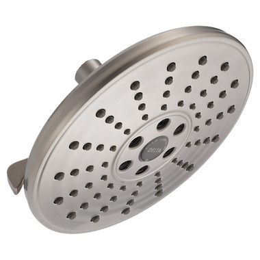 Click here to see Delta 52688-SS Delta H2OKinetic 3-Setting Raincan Shower Head, 1.75 GPM, Stainless - 52688-SS