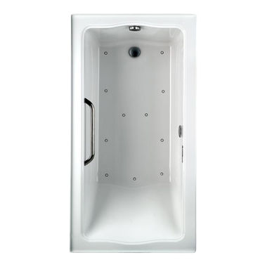 Click here to see Toto TS112BL8#CP TOTO Classic Series 8in Round Rain Shower Head with Rubber Nozzles, AeroJet Technology, 2.0 GPM, Polished Chrome - TS112BL8#CP