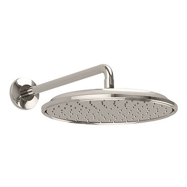 Click here to see Toto TS112BL12#PN TOTO Classic Series 12in Round Rain Shower Head with Rubber Nozzles, AeroJet Technology, 2.0 GPM, Polished Nickel - TS112BL12#PN