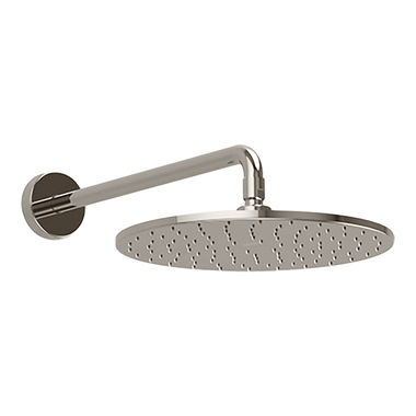 Click here to see Toto TS111B12#PN TOTO Modern Series 12in Round Rain Shower Head with Rubber Nozzles, AeroJet Technology, 2.5 GPM, Polished Nickel - TS111B12#PN