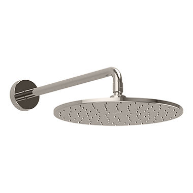 Click here to see Toto TS111BL8#PN TOTO Modern Series 8in Round Rain Shower Head with Rubber Nozzles, AeroJet Technology, 2.0 GPM, Polished Nickel - TS111BL8#PN