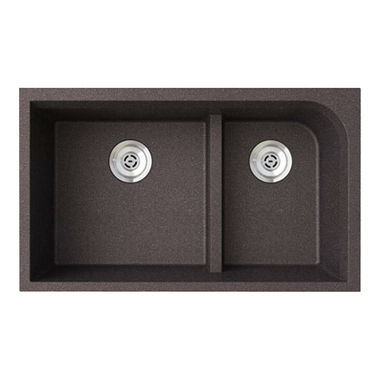 Click here to see Swanstone QU03322LD.077 Swanstone QULD-3322-077 Undermount Double Bowl, 32