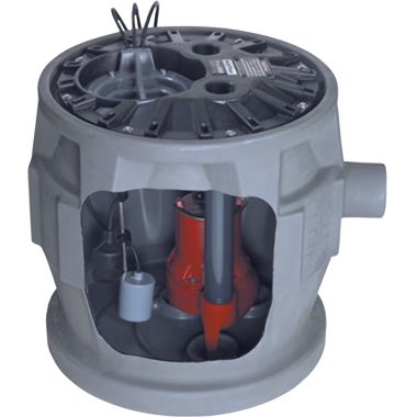 Click here to see Liberty P382LE51 Liberty Pre-Assembled 1/2 HP Simplex Sewage System, , 115 Volts, 1-Phase, 2in Discharge, QuickTree Technology, Anti-Flotation Collar - P382LE51