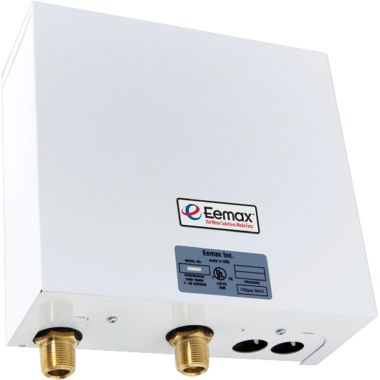 Click here to see Eemax EX023240T2-FS EEMax EX023240T2-FS Series 2 Commercial Electric Tankless Water Heater, Parallel, 23kW, 240v, 4 gpm, Temp Ambient to 180°