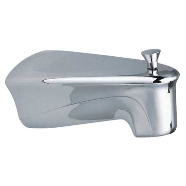 Click here to see Moen 3960 Moen 5-1/2-inch Wall Mounted Chrome Tub Spout with Pull-Up Diverter, 1/2-inch Connection Size, Slip Fit - 3960
