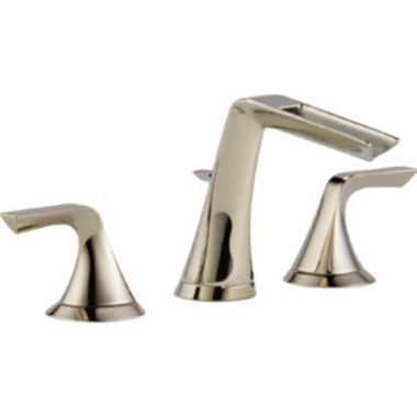 Click here to see Brizo 65351LF-PN Brizo Sotria Two-Handle Widespread Brilliance Polished Nickel Bathroom Faucet with Channel Spout, Three-Hole, Trim Only, 1.5 GPM, Less Drain - 65351LF-PN