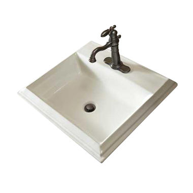 Click here to see Mansfield 254-1-WHT Mansfield Brentwood Drop In Rectangular Lavatory, Single Hole, Vitreous China, White - 254-1-WHT