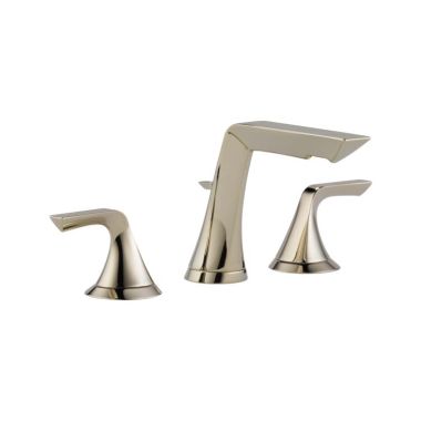 Click here to see Brizo 65350LF-PN Brizo Sotria Two-Handle Widespread Bathroom Faucet with Metal Pop-Up Drain, Three-Hole, 1.5 GPM, Brilliance Polished Nickel - 65350LF-PN