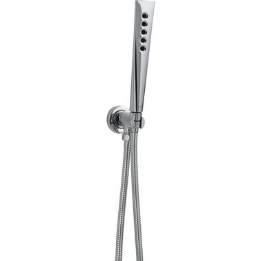 Click here to see Brizo 88850-PC Brizo Sotria Polished Chrome H2Okinetic Wall-Mounted Hand Shower with Stretchable Hose and Wall Bracket, 1.75 GPM, Dual-Check Valve - 88850-PC