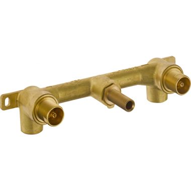 Click here to see Brizo R65800 Brizo Two-Handle Wall-Mount Lavatory Rough-In Valve, 8in Center, 1/2in NPT, Lead-Free Body - R65800