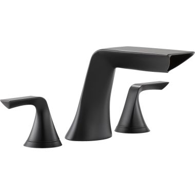 Click here to see Brizo T67350-BL Brizo Sotria Two-Handle Deck-Mount Roman Tub Faucet Trim, 3-Hole, Lever Handles, ADA, Matte Black - T67350-BL