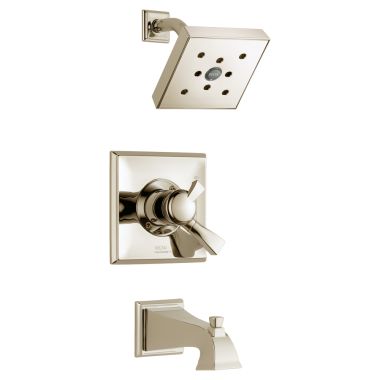Click here to see Delta T17451-PNH2O Delta T17451-PNH2O Dryden Monitor 17 Series H2Okinetic Tub and Shower Trim, Polished Nickel