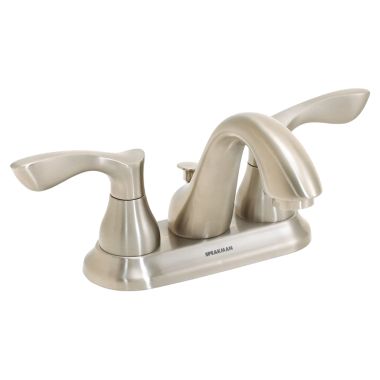 Click here to see Speakman SB-1711-BN Speakman Chelsea Two-Handle Centerset Bathroom Faucet with Pop-Up Drain, Sculpted Lever Handles, 1.2 GPM, Lead-Free Brass Brushed Nickel - SB-1711-BN