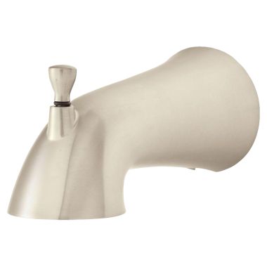 Click here to see Speakman S-1562-BN Speakman Caspian Brushed Nickel Tub Spout with Pull-Up Diverter, 6-1/8in Spout Length, 1/2in Copper Slip-fit Connection, Metal Construction, Wall-Mount - S-1562-BN