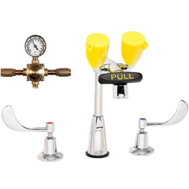 Click here to see Speakman SEF-1800-CA-8-TW Speakman SEF-1800-CA-8-TW Eyesaver Chrome / Yellow Eye Wash/Faucet Combination