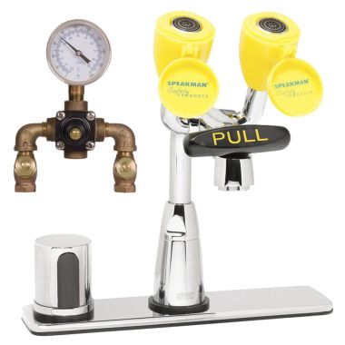 Click here to see Speakman SEF-1812-TW Speakman Sef-1812-TW Eyesaver Chrome/ Yellow Eye Wash/Faucet Combination