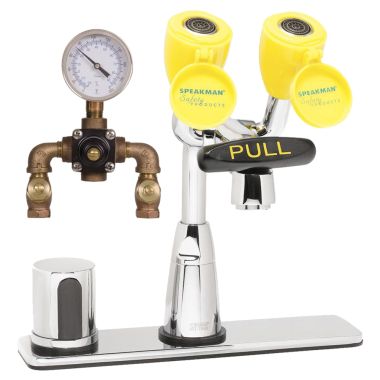 Click here to see Speakman SEF-1822-TW Speakman SEF-1822-TW Eyesaver Chrome / Yellow Eye Wash/Faucet Combination