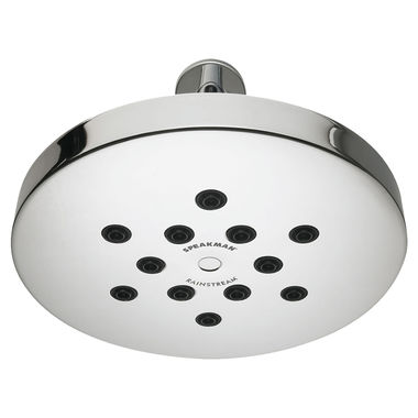 Click here to see Speakman S-2760 Speakman Modern Downpour Rain Shower Head, Round, 2.5 GPM, 10in Diameter, 96 Spray Channels, 12 Jets, Wall-Mount, Chrome - S-2760
