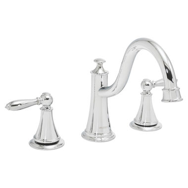 Click here to see Speakman SB-1131 Speakman Alexandria Roman Tub Faucet Trim with Two Lever Handles, 9-Inch Spout Reach, Deck-Mount, Three-Hole Installation, Polished Chrome - SB-1131