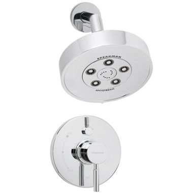 Click here to see Speakman SM-1410-P Speakman Neo Round Two-Handle Pressure Balance Shower Faucet, Lever Handles, 2.5 GPM, Polished Chrome - SM-1410-P