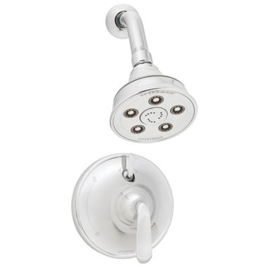 Click here to see Speakman SM-7410-P Speakman Caspian Round Two-Handle Pressure Balance Shower Faucet, Lever Handles, 2.5 GPM, Polished Chrome - SM-7410-P