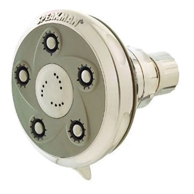Click here to see Speakman S-2007-BN Speakman Napa 3-Function Anystream Shower Head with 5 Plungers, 45 Sprays, and 8 Massage Jets, Round, 2.5 GPM, Brushed Nickel - S-2007-BN