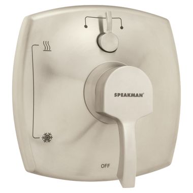 Click here to see Speakman CPT-11400-P-BN Speakman Tiber Pressure Balance Shower Valve Trim w/ Diverter, Lever Handle, Brushed Nickel - CPT-11400-P-BN