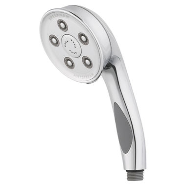 Click here to see Speakman VS-3014-E2 Speakman Caspian 3-Function Anystream Hand Shower with 60in Metal Hose, 5 Plungers, 45 Sprays, 12 Massage Jets, 2.0 GPM, Chrome - VS-3014-E2