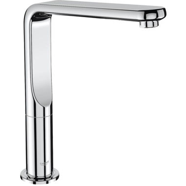 Click here to see Grohe 13292000 Grohe Veris Tub Spout, GHROHE Starlight Chrome Finish, 9in Spout Reach, Deck-Mount Single-Hole Installation, 1/2in Inlet - 13292000