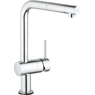 Click here to see Grohe 30218000 Grohe 30218000 Minta Touch Pull-Down L-Shaped Kitchen Faucet - StarLight Chrome