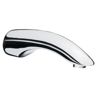 Click here to see Grohe 13637000 Grohe Talia Wall-Mount Non-Diverter Spout, Starlight Chrome Finish, 7-7/8in Spout Reach, Single-Hole Installation, Flow Control - 13637000