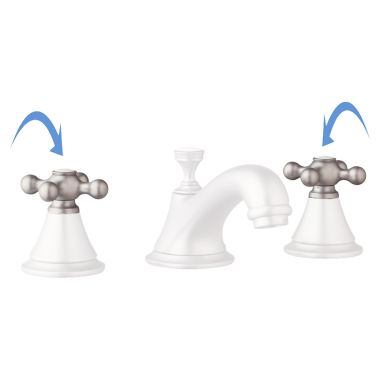 Click here to see Grohe 18731AV0 Grohe 18731AV0 Seabury Cross Handles - Satin Nickel